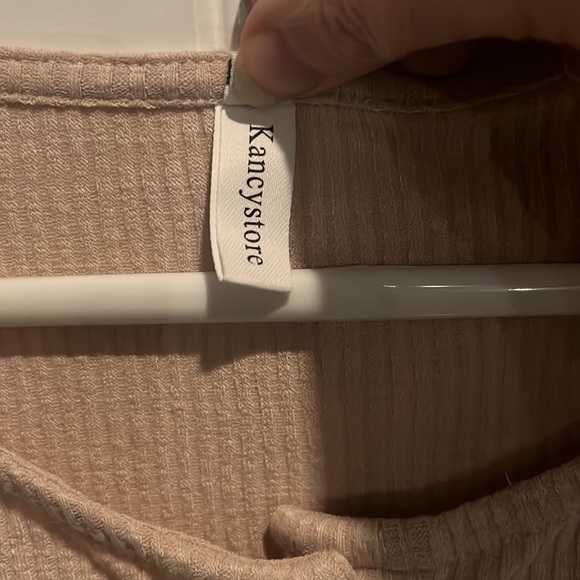 COPY - Longe sleeve women’s Henley with lace sleeve detail - Picture 3 of 4